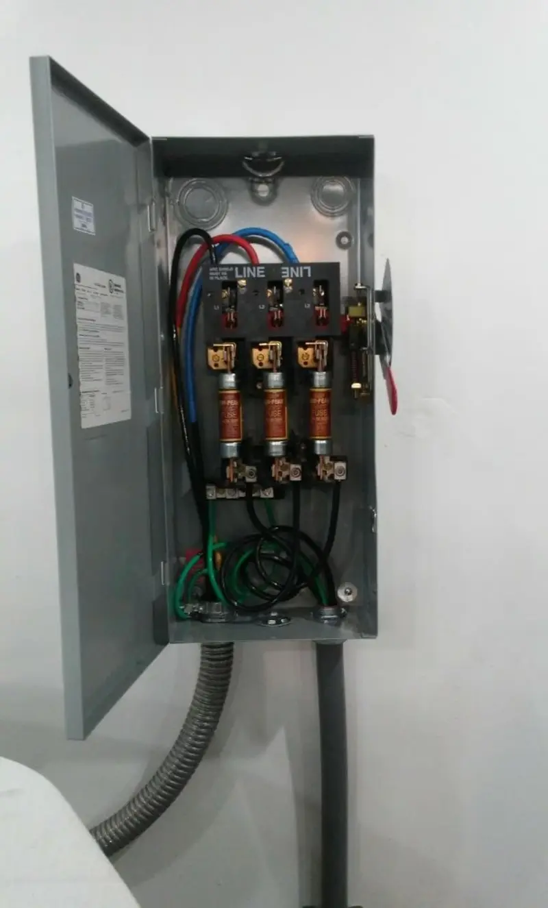 Three-phase disconnect switch installed for Electrical Wiring & Rewiring in Poquoson